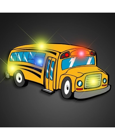 Light Up School Bus Flashing Blinking LED Body Light Lapel Pins (5-Pack) $16.55 Brooches & Pins