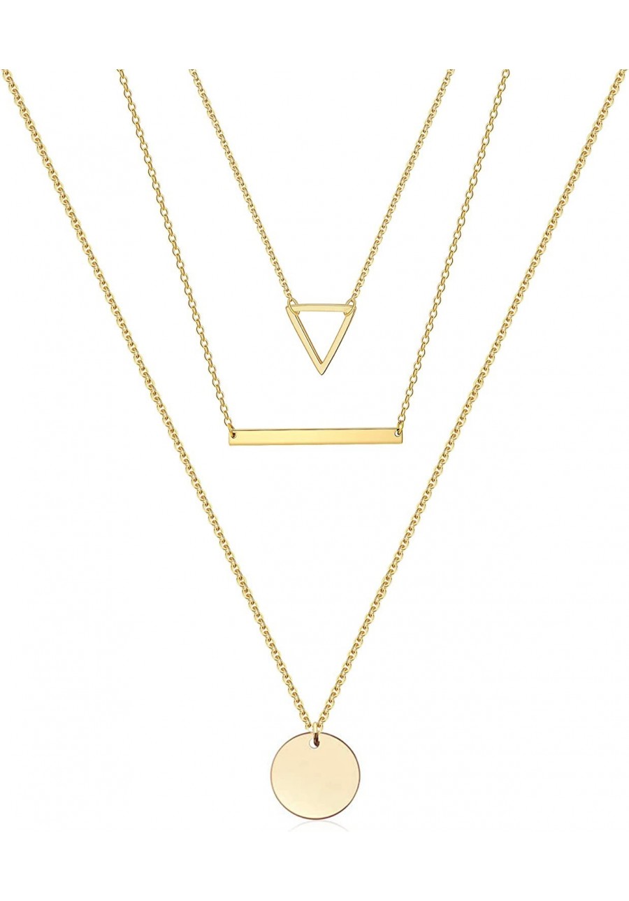 Gold Plated Necklace for Women Layered Necklaces for Women 14K Gold Plated Layering Choker Necklace Trendy Necklaces for Wome...