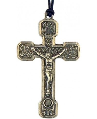 Jesus Christ Cross 2 3/4 Inch Silver Tone Renaissance Crucifix Pendant $17.76 Pendants & Coins