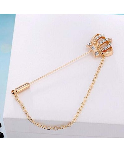 1PCS Crown Elegant Brooch Pins 8cm Alloy Gloss Meticulous Craftsmanship for Wearing in Ladies' Suits and Dresses Pin Symboliz...