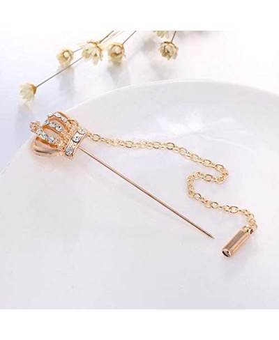 1PCS Crown Elegant Brooch Pins 8cm Alloy Gloss Meticulous Craftsmanship for Wearing in Ladies' Suits and Dresses Pin Symboliz...