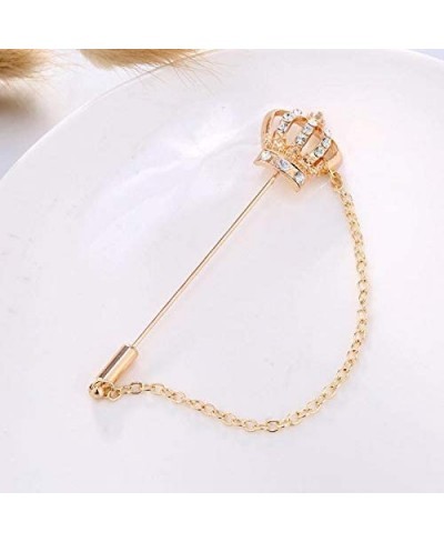 1PCS Crown Elegant Brooch Pins 8cm Alloy Gloss Meticulous Craftsmanship for Wearing in Ladies' Suits and Dresses Pin Symboliz...