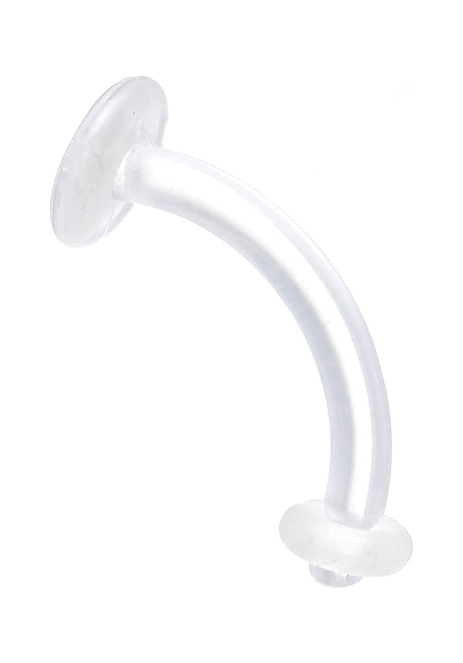 14 Gauge Curved Barbell Clear Retainer 7/16 $6.93 Piercing Jewelry