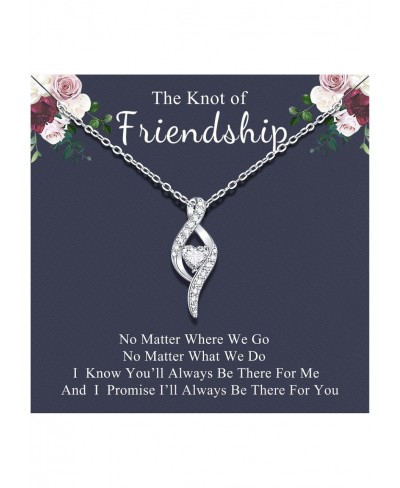Friendship Necklace for Women Friendship Gifts for Women Infinity Knot Distance Necklace Friendship Jewelry Birthday Christma...