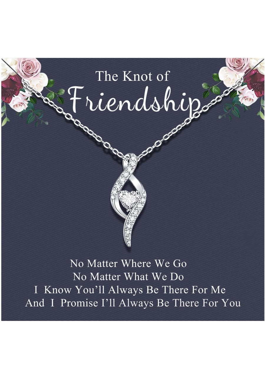 Friendship Necklace for Women Friendship Gifts for Women Infinity Knot Distance Necklace Friendship Jewelry Birthday Christma...