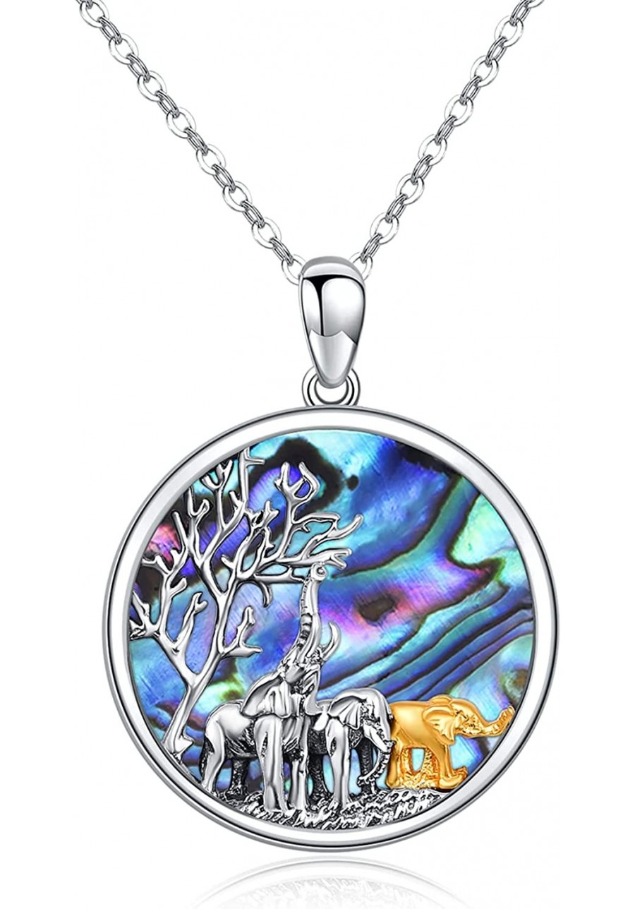 Animal Mom Child Necklace for Women Sterling Silver Pendant Jewelry Gift for Mother Daughter $34.34 Pendant Necklaces