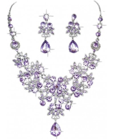 Necklace Earring Set Muranba Fishion Wedding Bridal Jewelry Crystal Rhinestone Necklace Earring Set $11.00 Jewelry Sets