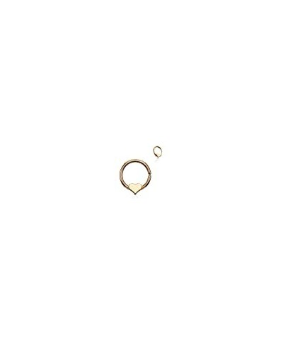 Pair Heart Ear Piercing Tragus Rook Snug Helix Daith Nose Septum Annealed Rings 18G - Rose Gold $20.18 Piercing Jewelry