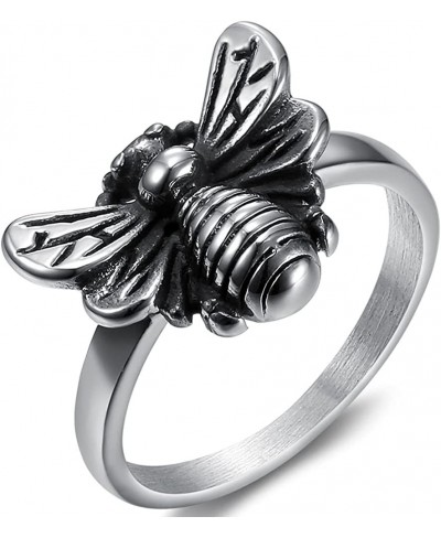 Retro Vintage Stainless Steel Cute Bee Style Birthday Party Holiday Halloween Ring $11.70 Statement