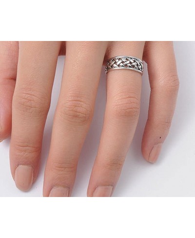 Women's Weave Basket Fashion Ring New .925 Sterling Silver Band Sizes 4-12 $17.68 Bands