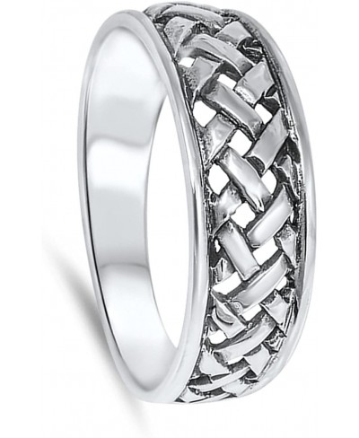 Women's Weave Basket Fashion Ring New .925 Sterling Silver Band Sizes 4-12 $17.68 Bands