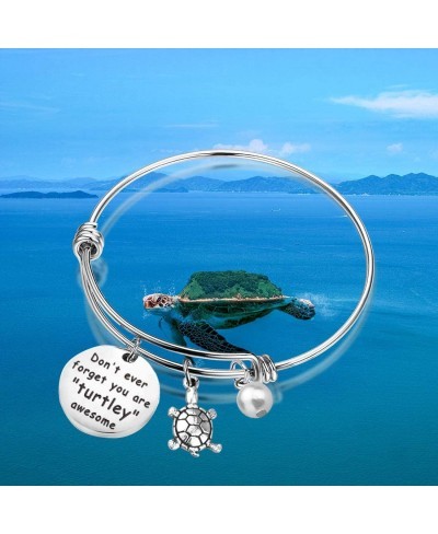 Turtle Bracelet Awesome Bangle Beach Jewelry Don't Ever Forget You are Turtley Awesome Jewelry $17.97 Bangle