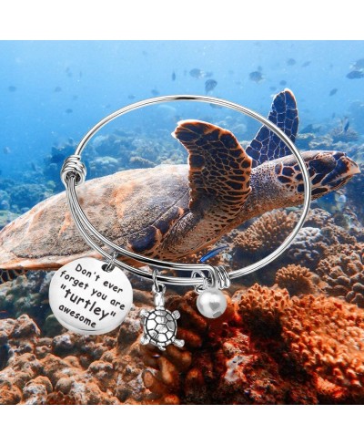 Turtle Bracelet Awesome Bangle Beach Jewelry Don't Ever Forget You are Turtley Awesome Jewelry $17.97 Bangle