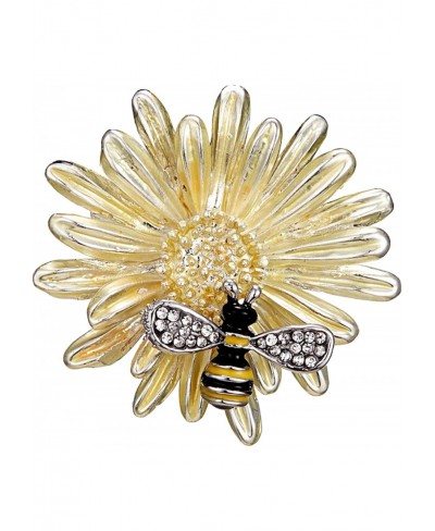 Sun Flower Enamel Crystal Honey Bee Insect Series Brooch Pin Accessories Her Women $11.91 Brooches & Pins