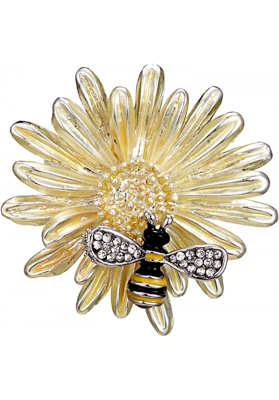 Sun Flower Enamel Crystal Honey Bee Insect Series Brooch Pin Accessories Her Women $11.91 Brooches & Pins