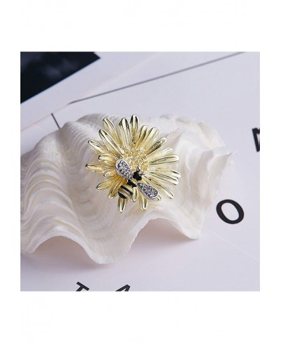 Sun Flower Enamel Crystal Honey Bee Insect Series Brooch Pin Accessories Her Women $11.91 Brooches & Pins