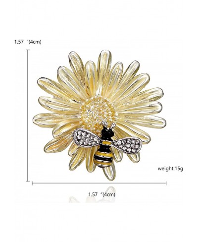 Sun Flower Enamel Crystal Honey Bee Insect Series Brooch Pin Accessories Her Women $11.91 Brooches & Pins