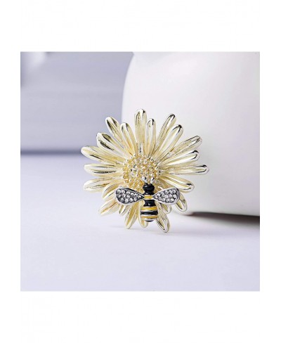 Sun Flower Enamel Crystal Honey Bee Insect Series Brooch Pin Accessories Her Women $11.91 Brooches & Pins