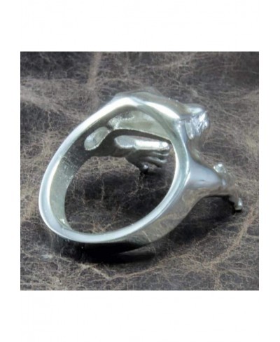 Frog Open Rings for Women - Creative Design Animal Retro Ring Adjustable Rings Sterling Silver Ring - Women Unique Fashion An...