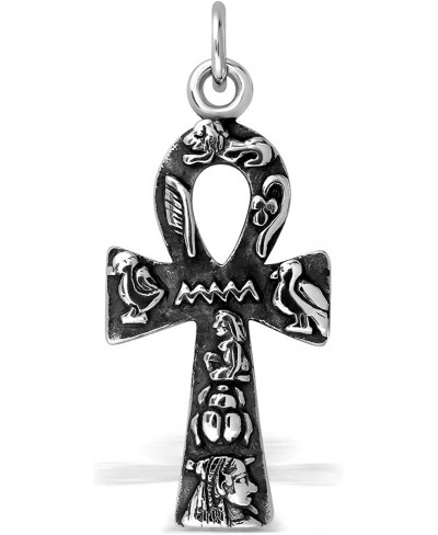 Sterling Silver 925 Charm Hieroglyphics Ankh of Life Pendant $31.31 Pendants & Coins