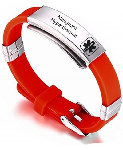 Medical Bracelets for Men Women Adjustable Silicone Wristband Emergency Identification Cuff Bracelet Health Alert Systems Awa...