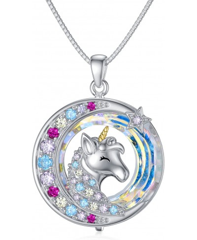 Unicorn Gift for Girls Unicorns necklace for Women Unicorn Jewelry Gift Sterling Silver Pendant for Daughter Granddaughter Ni...