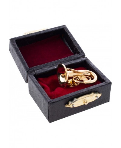 Women's Miniature Musical Instrument Lapel Pins - Velvet Lined Case - Tuba $18.66 Brooches & Pins