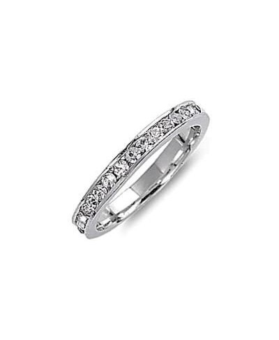 Bailey - 0.96ct Russian Ice on Fire CZ Stackable Eternity Band Ring 925 Sterling Silver 3290B $19.18 Eternity Rings