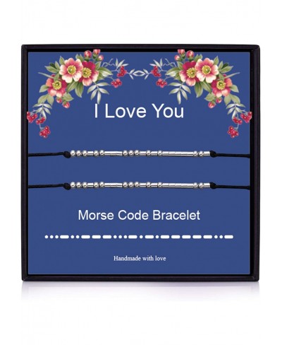 I Love You Morse Code Bracelet Morse Code Bracelets for Women Valentines Day Gifts $9.40 Strand