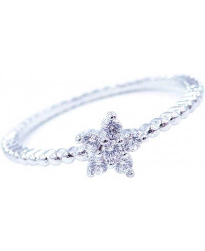 Anabella' 14K Gold-Plated (Rose/White/Yellow) Dainty Cute Star CZ Ring $26.95 Stacking
