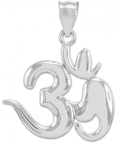 Polished 925 Sterling Silver Yoga Charm (Aum) Om Pendant $25.23 Pendants & Coins