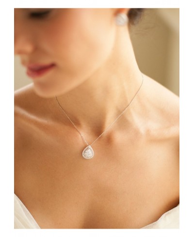 Pear-Shaped Solitaire Necklace Pendant for Brides - Vintage Wedding Bridal Jewelry $21.47 Pendant Necklaces