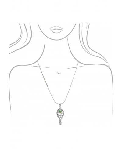Tennis Racket with Smashing Green Crystal Ball Necklace $10.11 Pendant Necklaces