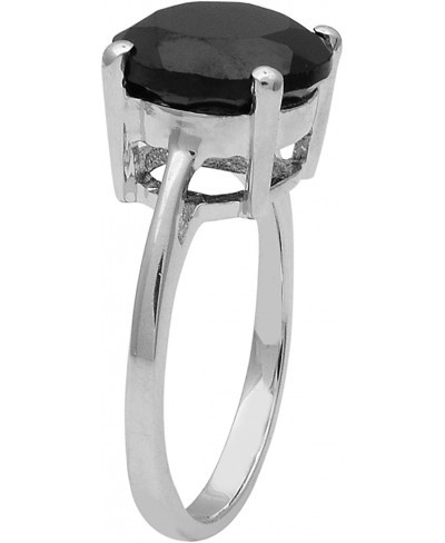 Single Stone Black Spinel 925 Sterling Silver Ring Solitaire And Stacking Stackable (9.5) $34.28 Stacking