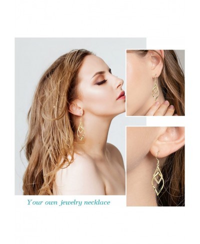 JEWBERY18k gold-plated sterling silver wave pendant earrings classic infinity earrings suitable for ladies and girls $14.37 D...