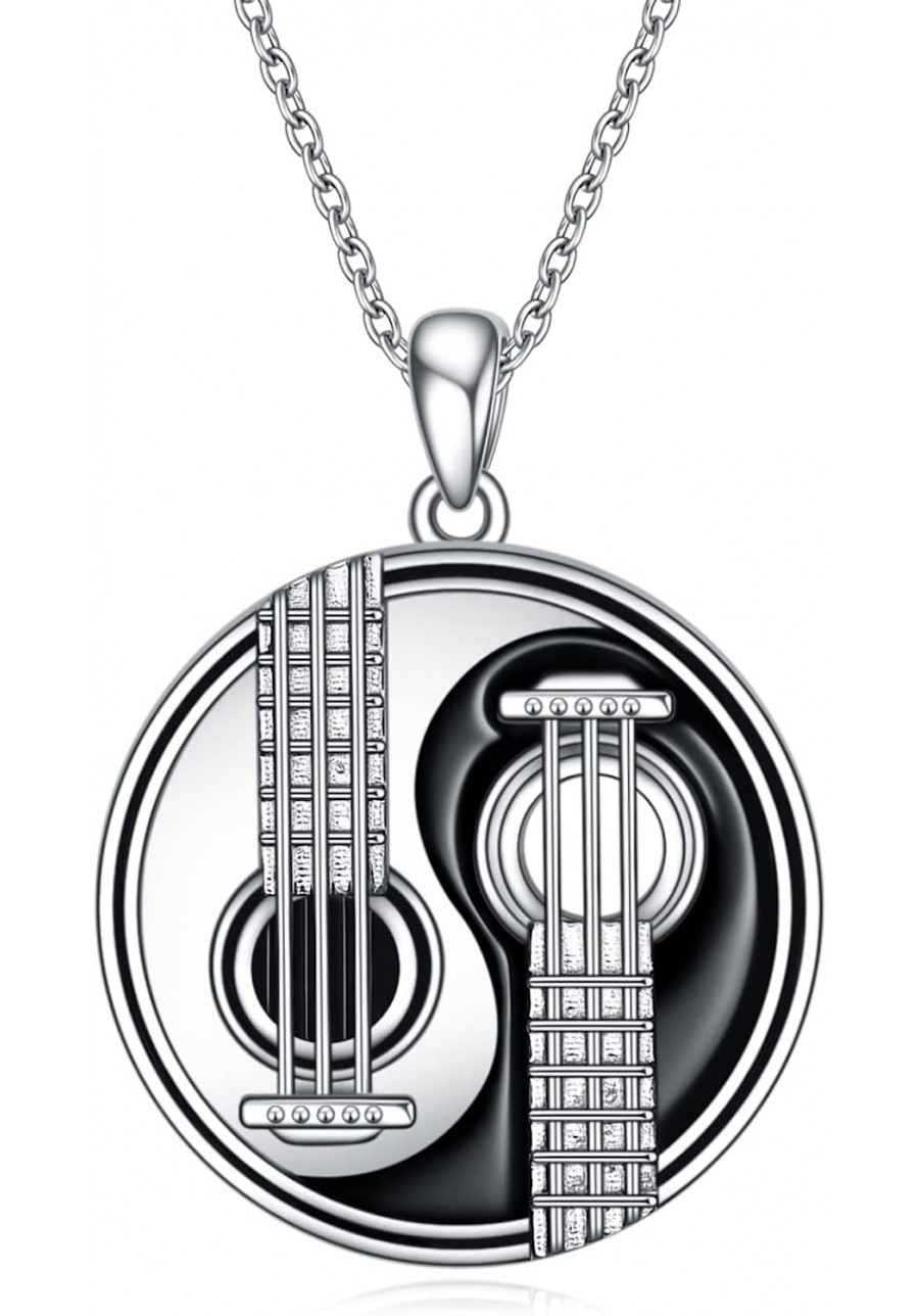 Guitar Necklace/Urn NecklaceSterling Silver Guitar Music Pendant Gifts for Guitar Players Guitar Lover Music Jewelry for Men ...