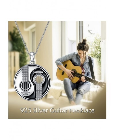 Guitar Necklace/Urn NecklaceSterling Silver Guitar Music Pendant Gifts for Guitar Players Guitar Lover Music Jewelry for Men ...