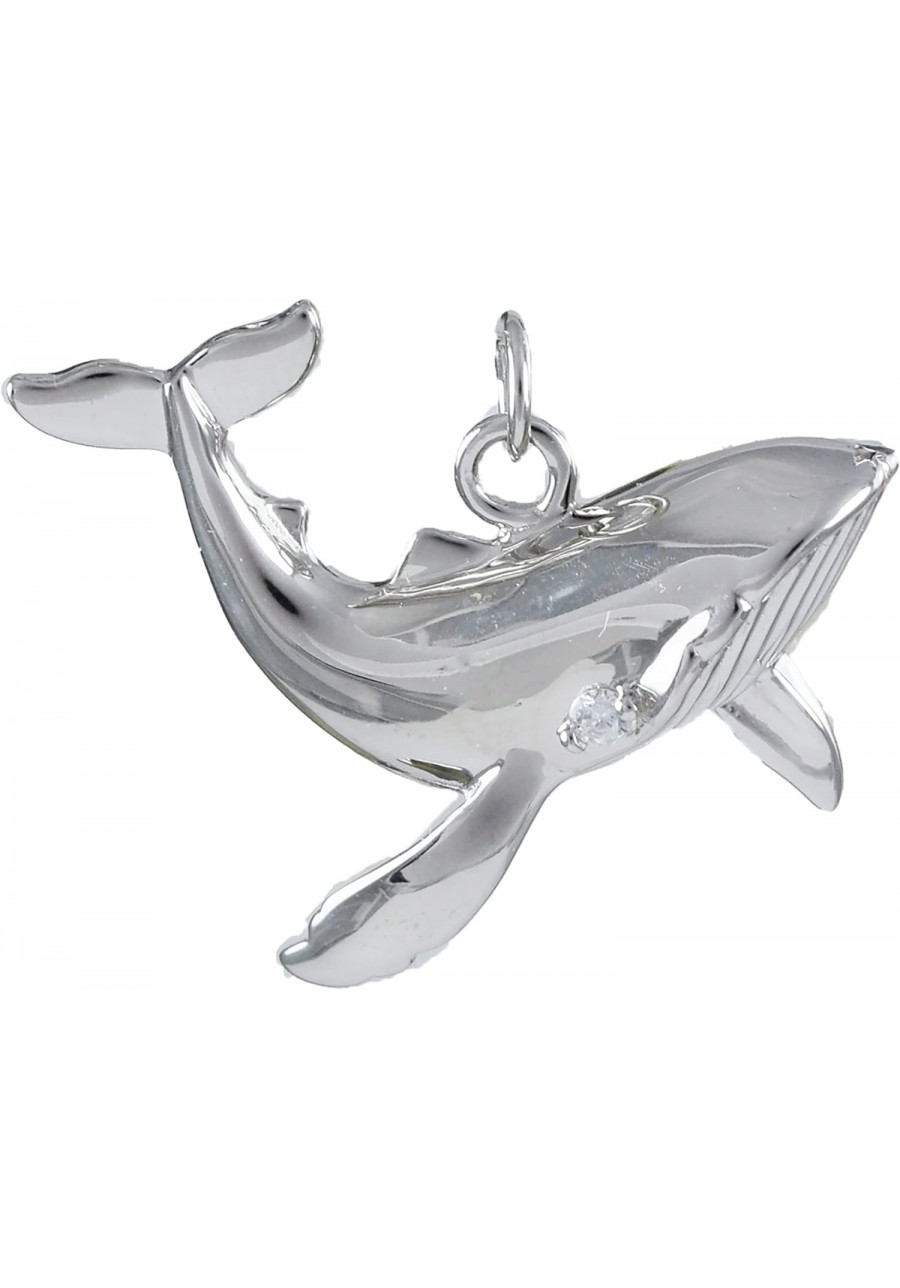 Sterling Silver Hawaiian Humpback Whale Pendant Necklace With 18” Silver Chain A6012 $38.64 Pendant Necklaces