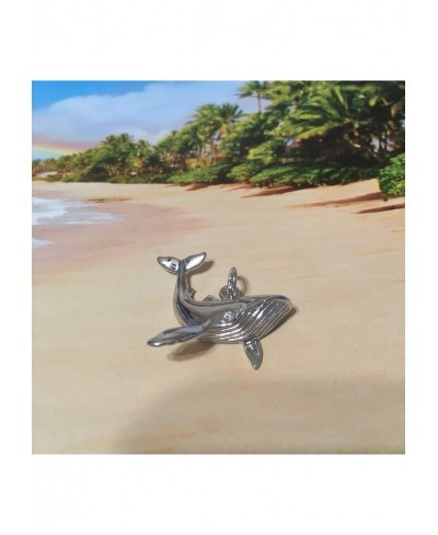 Sterling Silver Hawaiian Humpback Whale Pendant Necklace With 18” Silver Chain A6012 $38.64 Pendant Necklaces