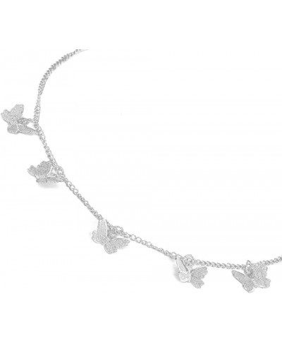 Fashion 5-Butterfly Pattern Adjustable Pendant Chain Necklaces Jewelry Silver $6.90 Chains