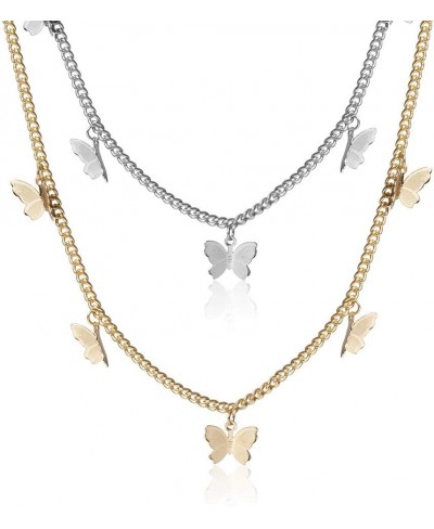 Fashion 5-Butterfly Pattern Adjustable Pendant Chain Necklaces Jewelry Silver $6.90 Chains