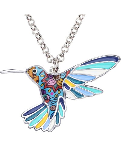 Enamel Alloy Chain Hummingbird Bird Necklace Pendant Original Design for Women Kids Charms Gifts $15.74 Pendants & Coins