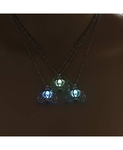 Luminous Hollow Pumpkin Carriage Necklaces & Pendants for Women Glowing Chain Necklace Dropshipping Gifts $10.45 Pendant Neck...