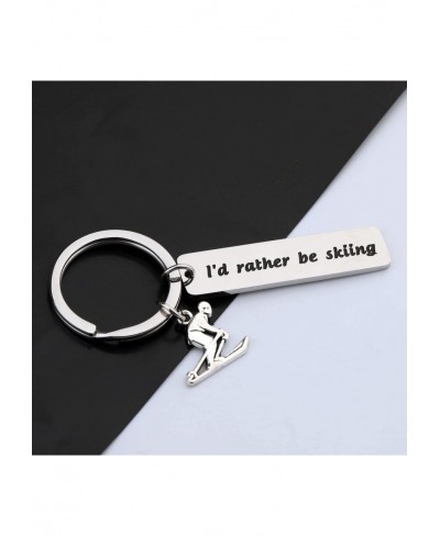 I'd Rather be Skiing Keychain Funny skiing Gifts for Skier Ski Lovers Ski Coach Gift $15.96 Pendants & Coins