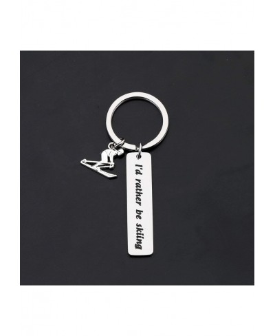 I'd Rather be Skiing Keychain Funny skiing Gifts for Skier Ski Lovers Ski Coach Gift $15.96 Pendants & Coins