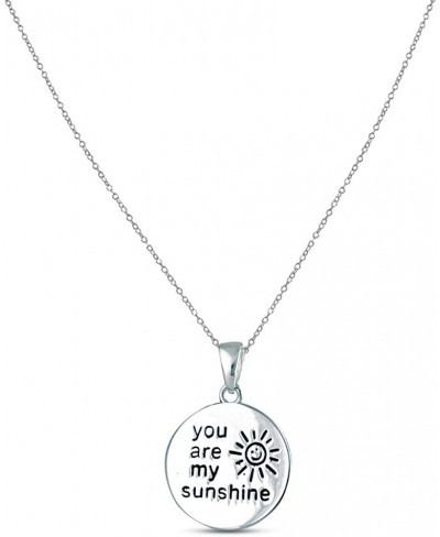 Sterling Silver Jewelry Inspiration Engraved Pendant Necklace with Cable Chain for Women Teen $26.68 Pendants & Coins