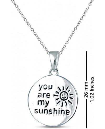 Sterling Silver Jewelry Inspiration Engraved Pendant Necklace with Cable Chain for Women Teen $26.68 Pendants & Coins