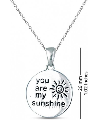 Sterling Silver Jewelry Inspiration Engraved Pendant Necklace with Cable Chain for Women Teen $26.68 Pendants & Coins