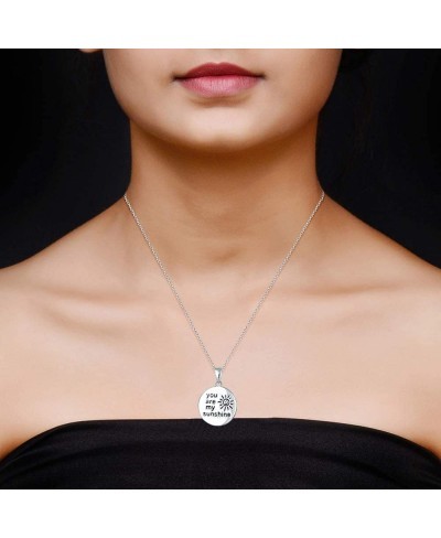 Sterling Silver Jewelry Inspiration Engraved Pendant Necklace with Cable Chain for Women Teen $26.68 Pendants & Coins