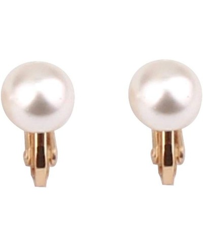 Briadl Wedding Clip Earrings No Pierced Silver/Gold Plated Charm Jewelry Pearl earrings $12.82 Clip-Ons